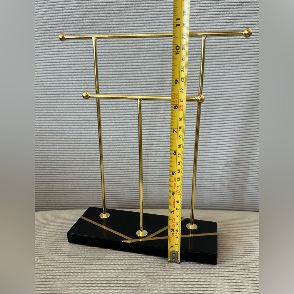 Chic Gold Jewelry Holder with Black Base - Picture 3 of 5